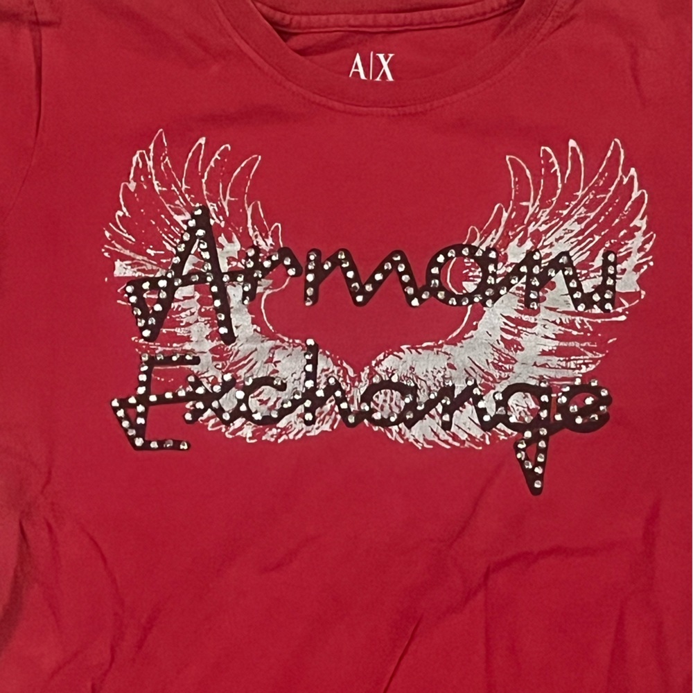 VINTAGE Y2K - Armani Exchange - Graphic Tee with Wing Design